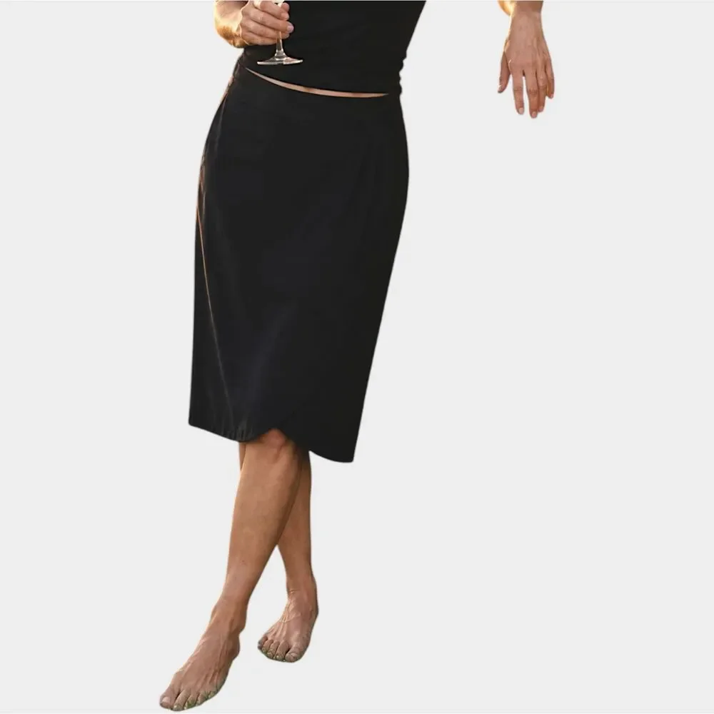 RIPSKIRT HAWAII Black Wrap Skirt Size L Length 3 25